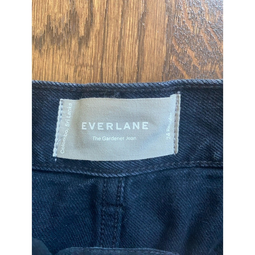 Everlane Women's The Way-high Gardener Cropped Denim Jeans Washed Black Size 24 - Picture 4 of 10